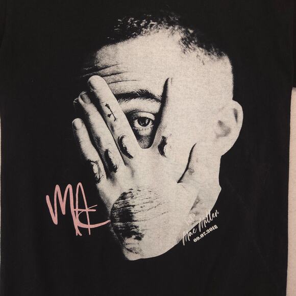 Mac Miller Rap Graphic Short Sleeve Crew Neck Shirt Mens Size Small S Black - Picture 4 of 9